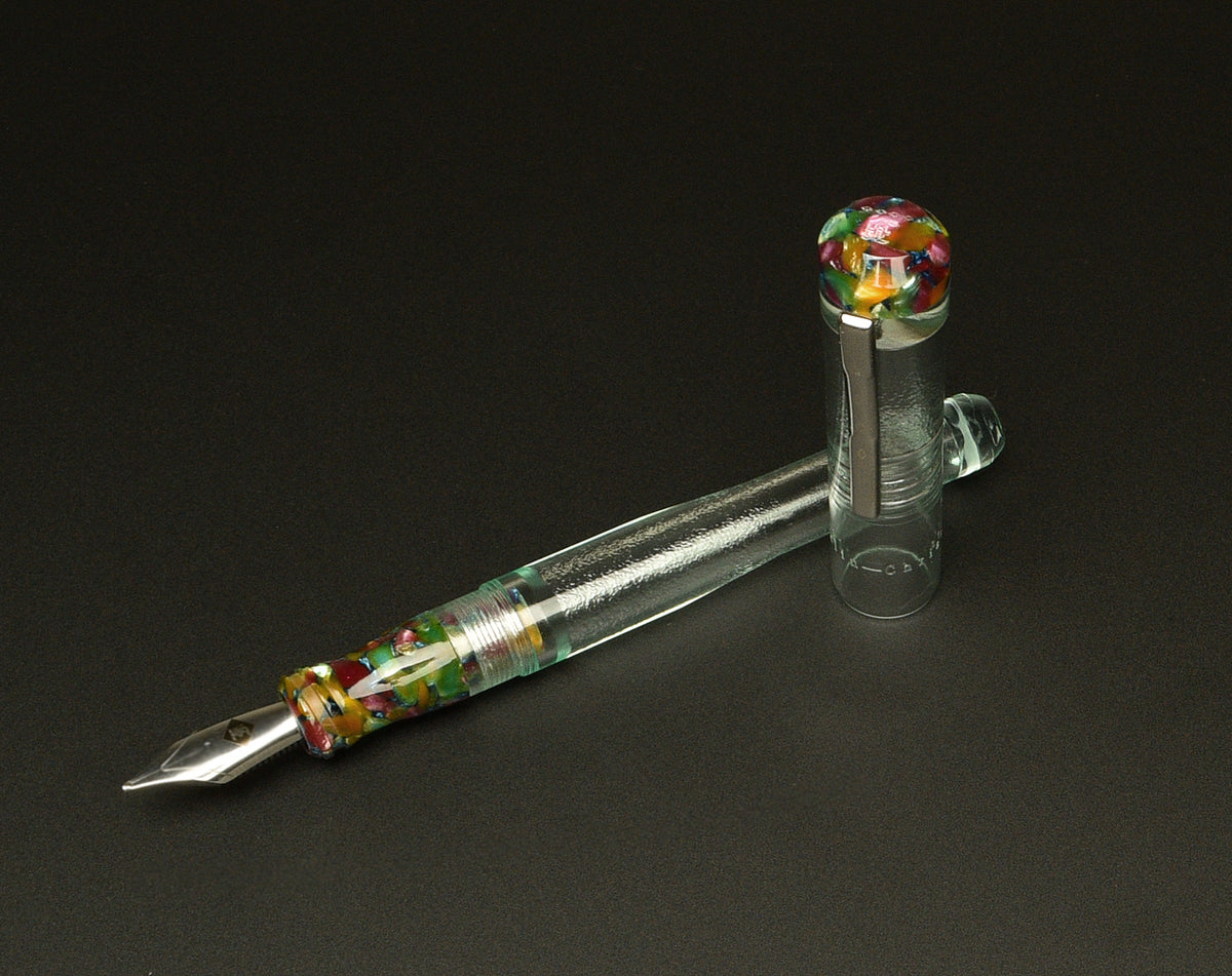 Murano Glass Pen with Glass Nib, Classic Writing Instrument