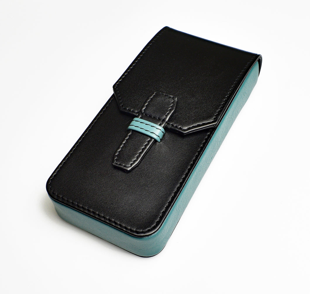 New Penvelope 3 Black Teal Leather