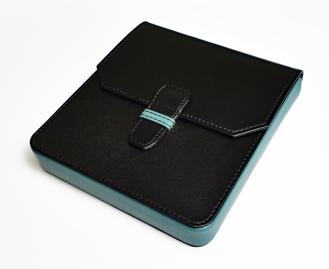 New Penvelope 6 Black Teal Leather